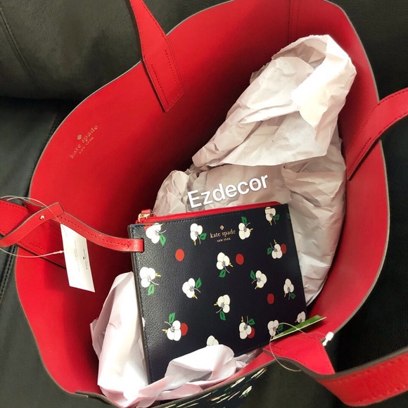 NWT Kate Spade Reversible Mya Floral Tote - Picture 7 of 8